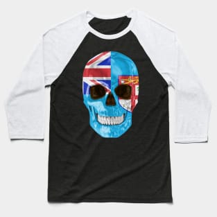 Fiji Flag Skull - Gift for Fijian With Roots From Fiji Baseball T-Shirt